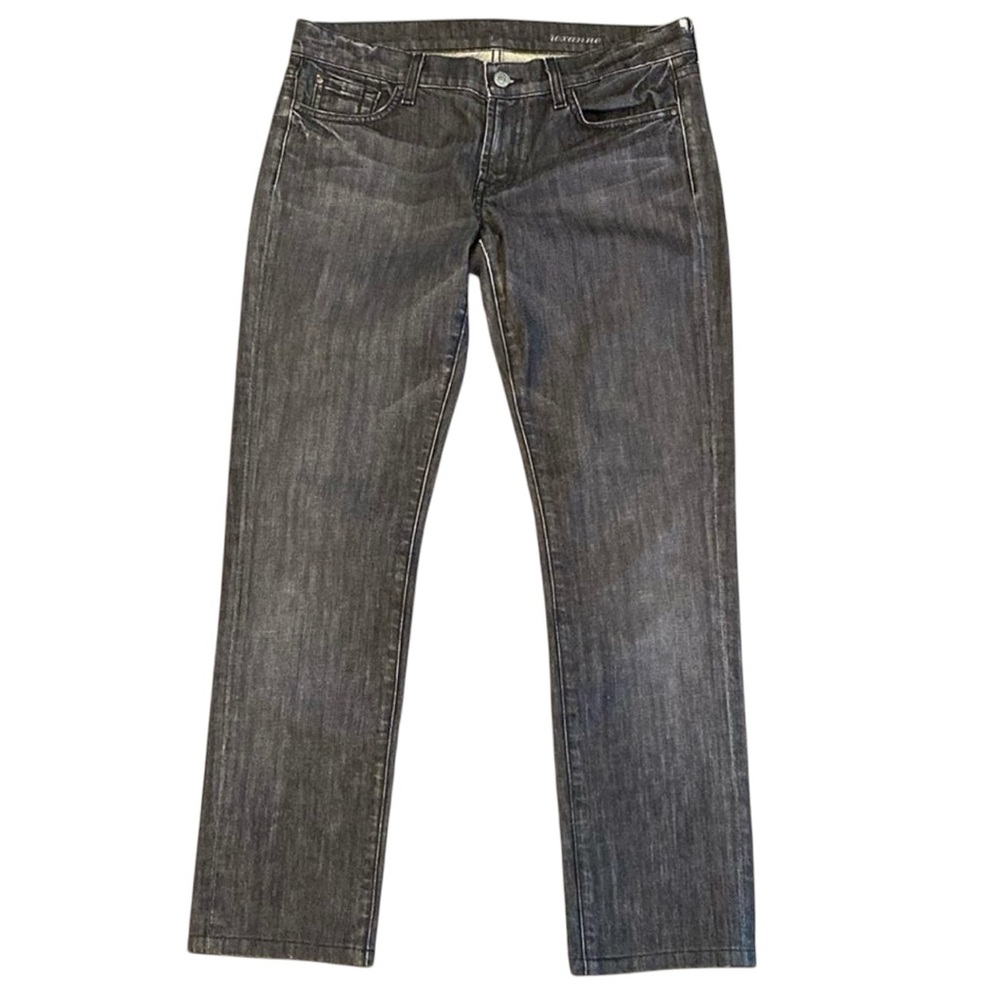 7 for all mankind Roxanne Faded Black Denim Size 29 Slim Fit Inseam 28.5”